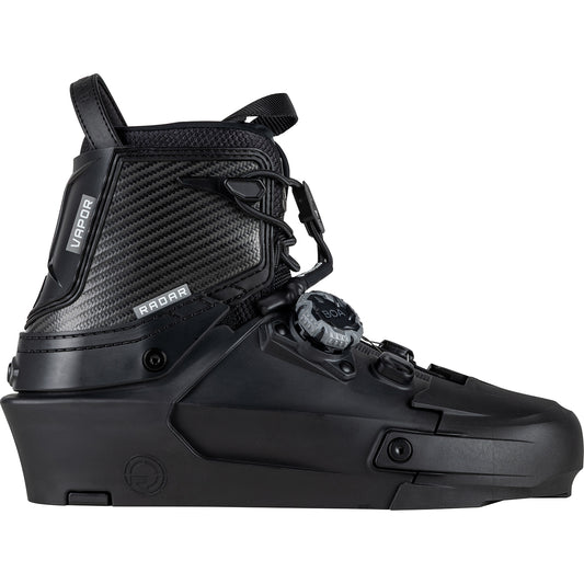 2027 Radar Vapor BOA right boot Grey / Carbitex — lateral side showing Carbitex cuff and BOA M4 dial