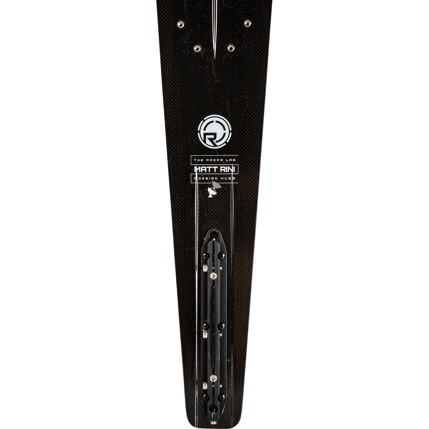 2027 Radar Vapor Lithium slalom ski — True Feel Base and fin block detail