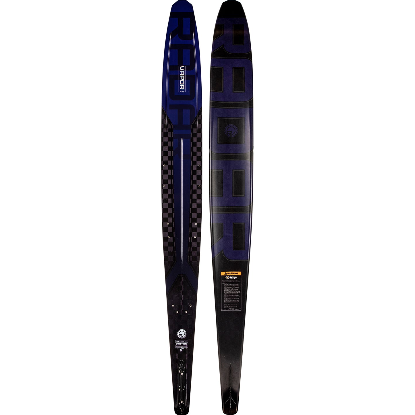 2027 Radar Vapor Pro Build slalom ski Textreme / Indigo — topsheet and base