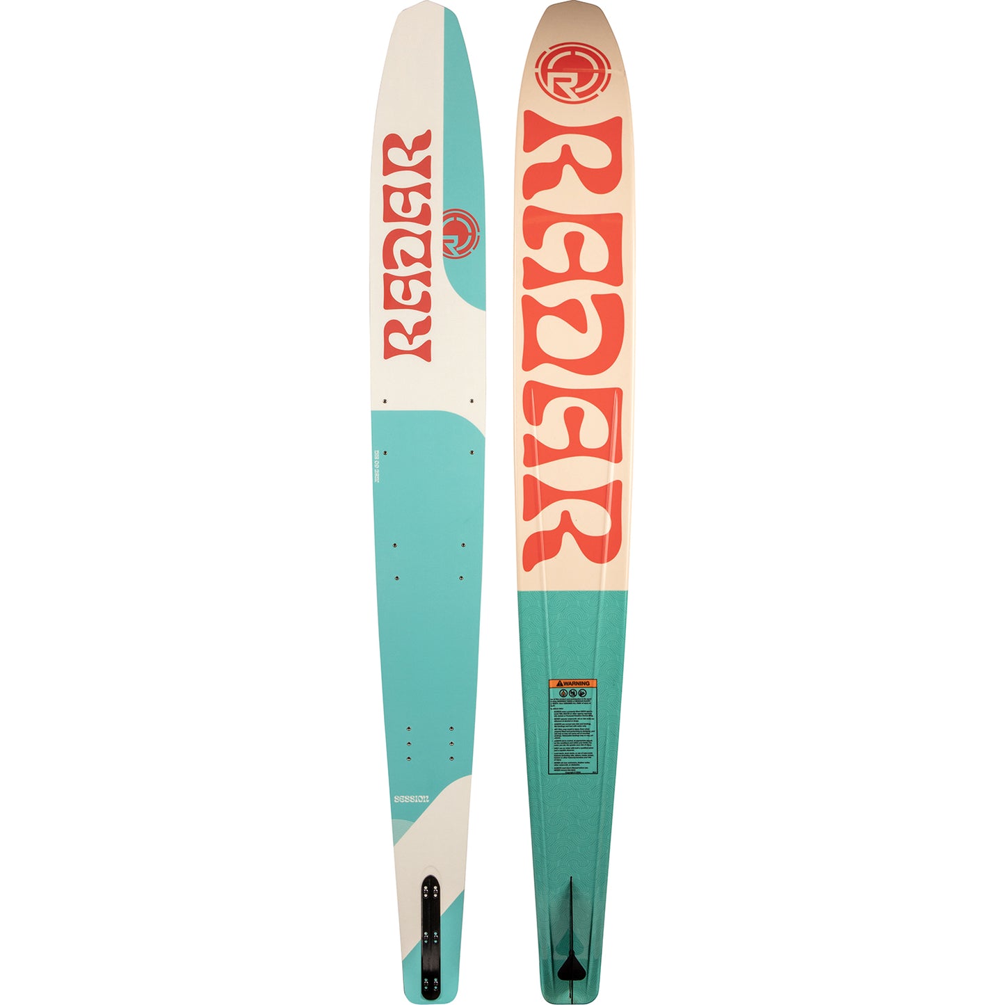 2027 Radar Womens Session slalom ski Cream / Teal — topsheet and base