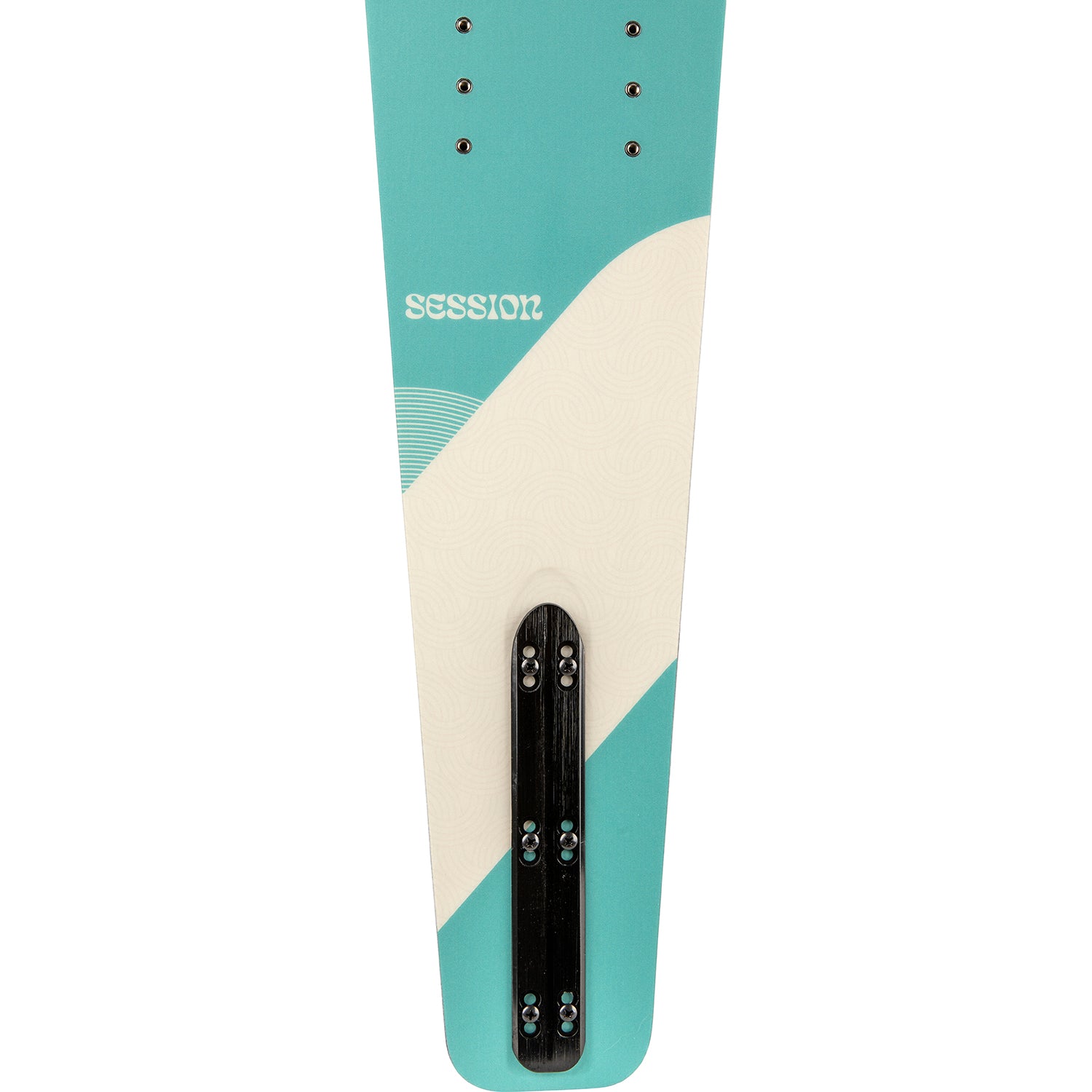 2027 Radar Womens Session slalom ski — base showing Grip Rails 2.0 and fin block