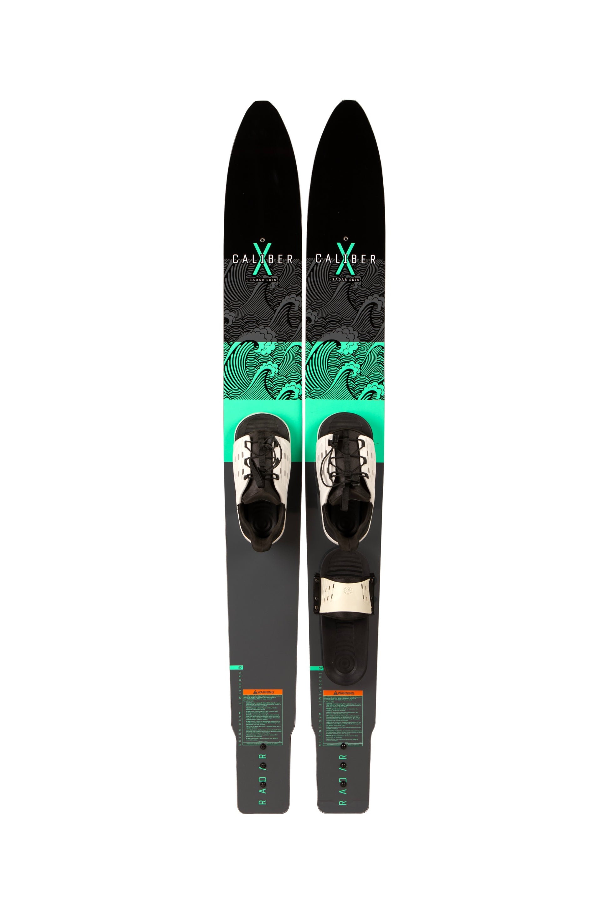 2027 Radar X-Caliber combo skis Mint / Black 59 inch — pair with trainer bar and Cruise boots