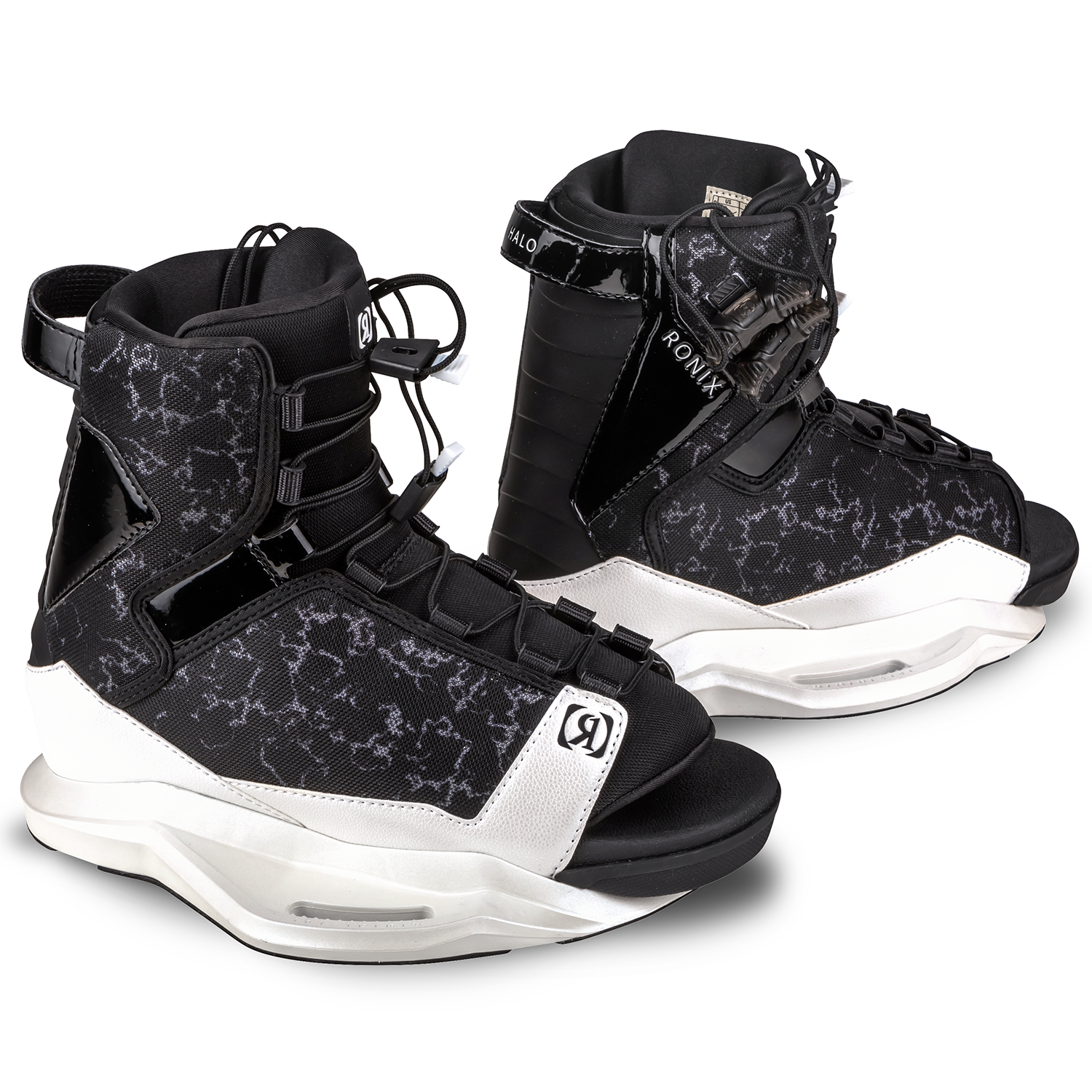 2027 Ronix Halo Womens Wakeboard Boots Pearl White / Marble — side profile