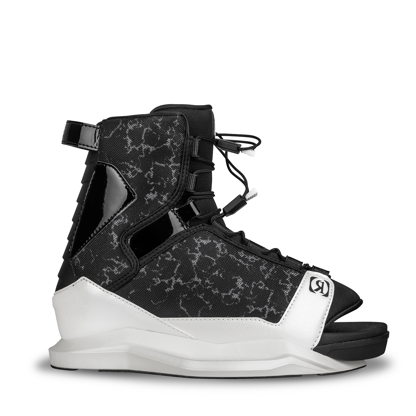 2027 Ronix Halo Womens Wakeboard Boots Pearl White / Marble — open toe and lacing detail