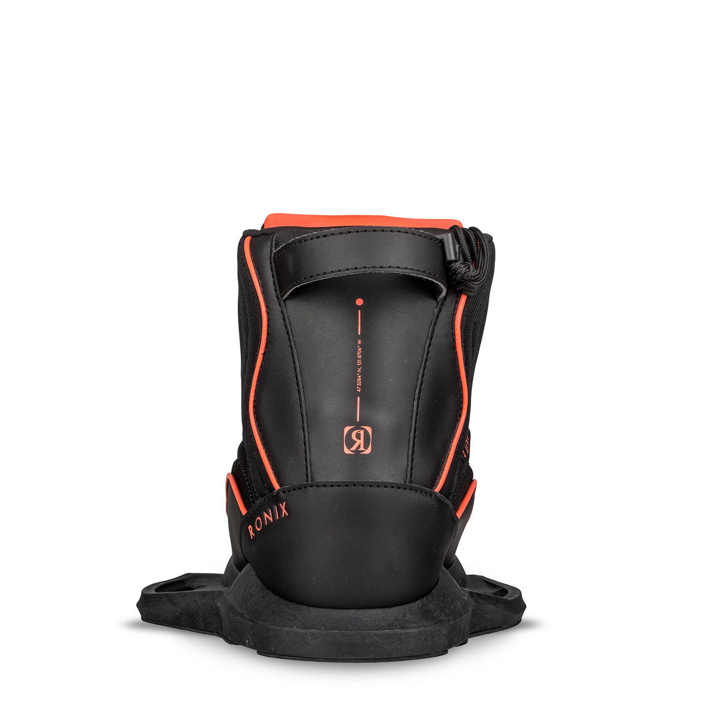 2027 Ronix Luxe Womens Wakeboard Boots Black / Coral — MainFrame 2.0 chassis detail