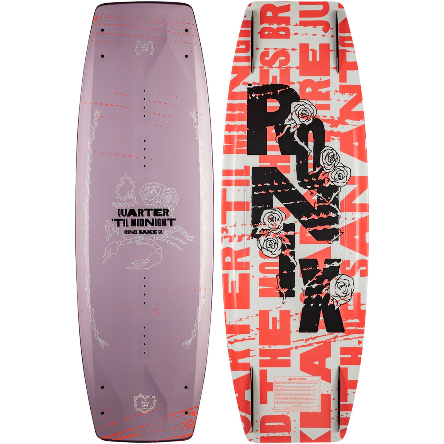 2027 Ronix Quarter 'Til Midnight Wakeboard Metallic Rose — topsheet graphic