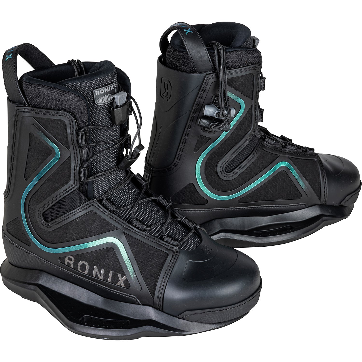 2027 Ronix RXT Wakeboard Boots Black / Holographic — side profile