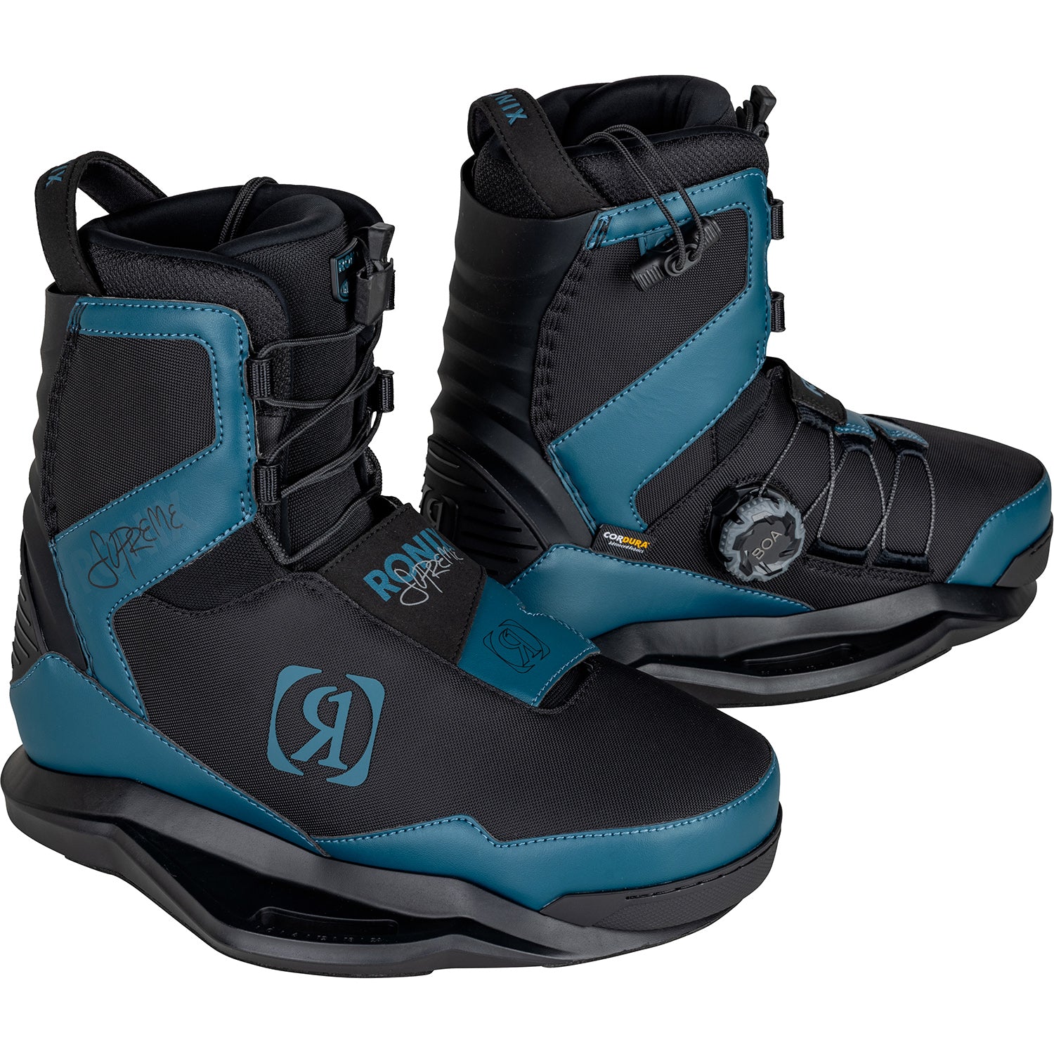 2027 Ronix Supreme BOA Wakeboard Boots Aviation Blue — side profile