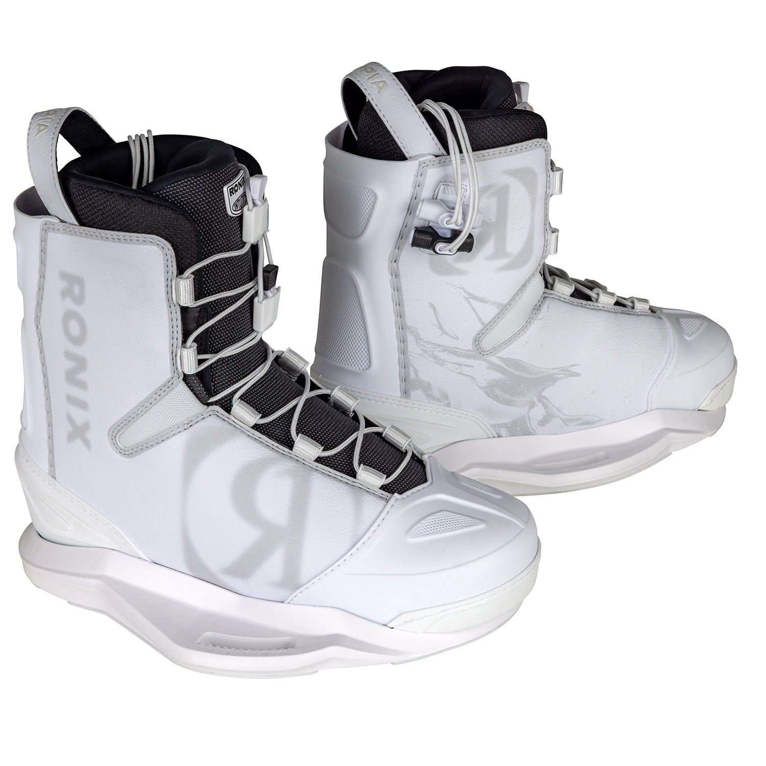 2027 Ronix Utopia Wakeboard Boots White / Smoke — side profile