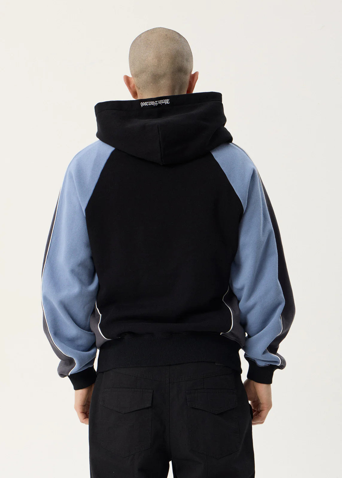 Afends Occupancy Panelled Boxy Hood - Black