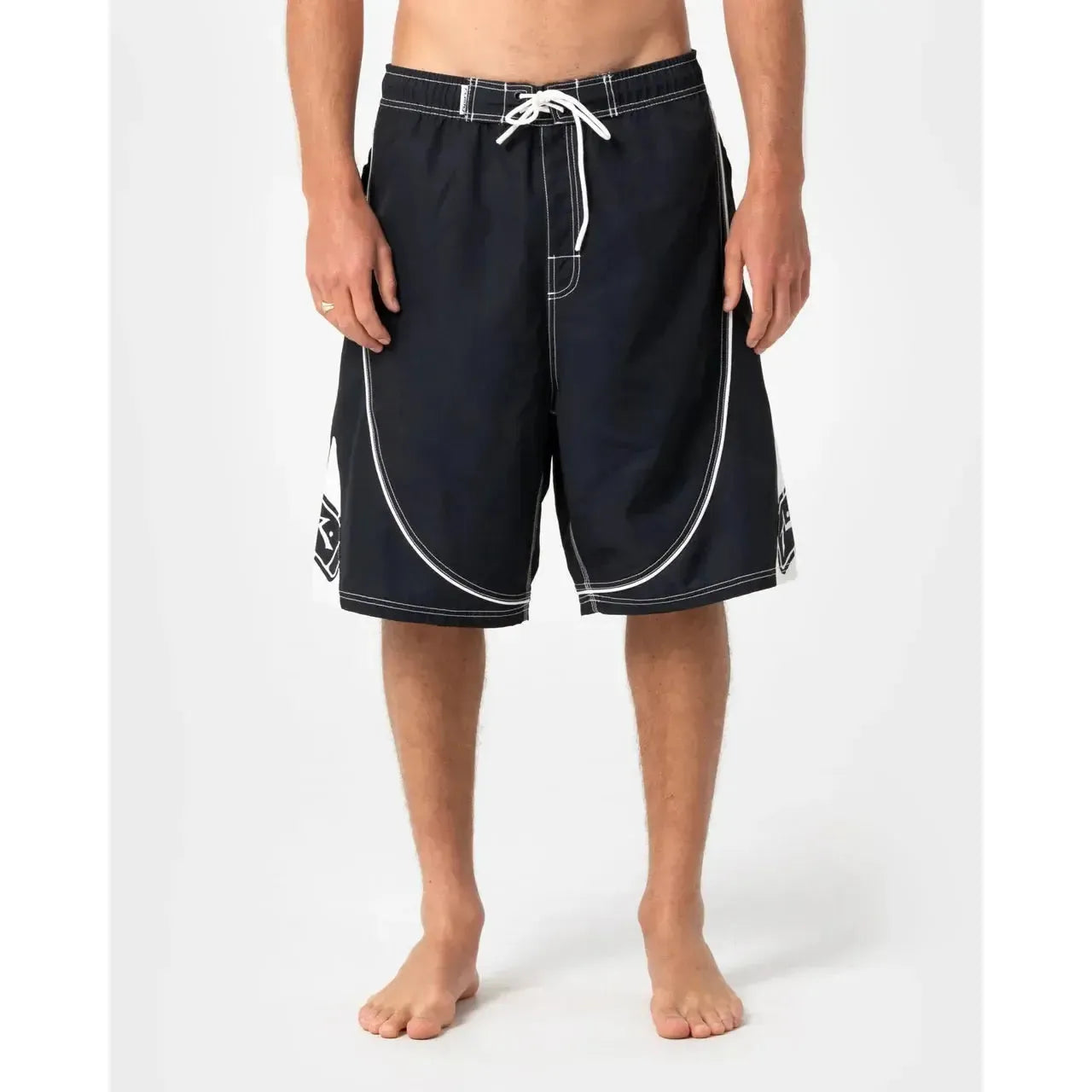 Rusty Deathroll Hybrid Waist 23 Baggy Boardshorts - Black