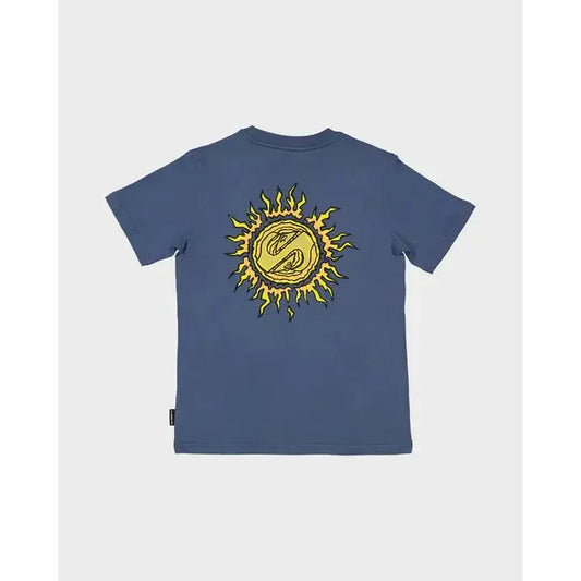 2026 Quiksilver Spiral Flame Youth SS Tee - China Blue