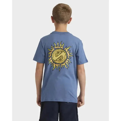 2026 Quiksilver Spiral Flame Youth SS Tee - China Blue