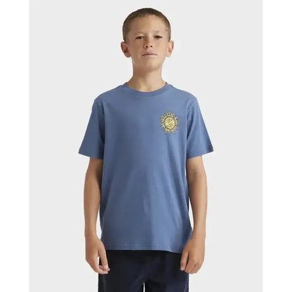 2026 Quiksilver Spiral Flame Youth SS Tee - China Blue