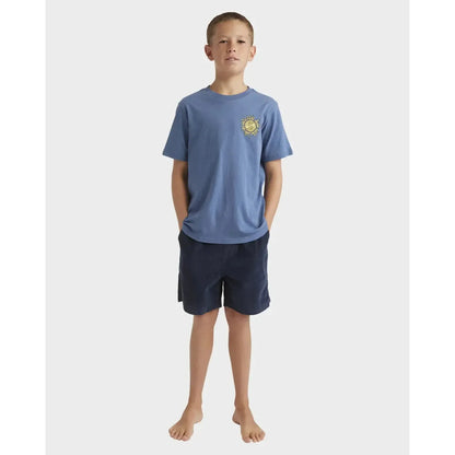 2026 Quiksilver Spiral Flame Youth SS Tee - China Blue