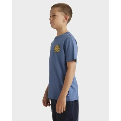 2026 Quiksilver Spiral Flame Youth SS Tee - China Blue