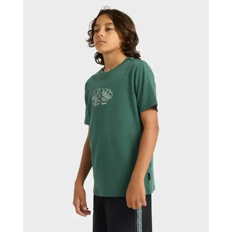 2026 Quiksilver Tiki Youth SS Tee - Jungle Green