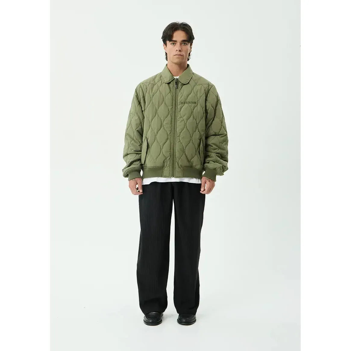 Afends Mellross Recycled Bomber Jacket - Military