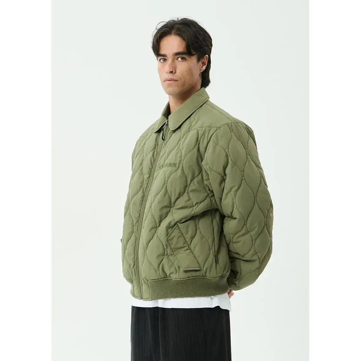 Afends Mellross Recycled Bomber Jacket - Military