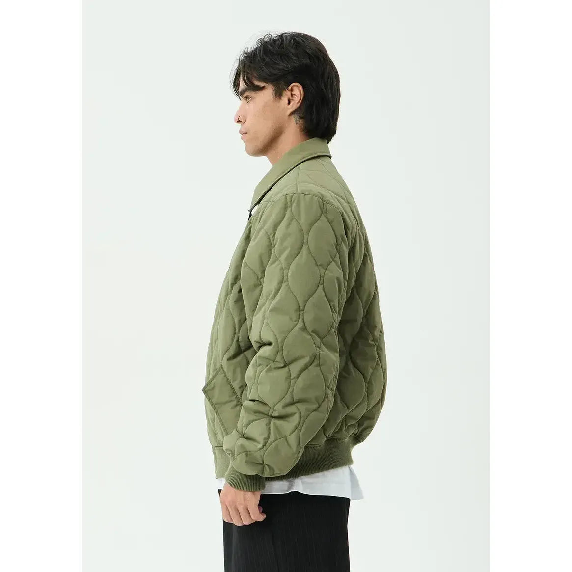 Afends Mellross Recycled Bomber Jacket - Military