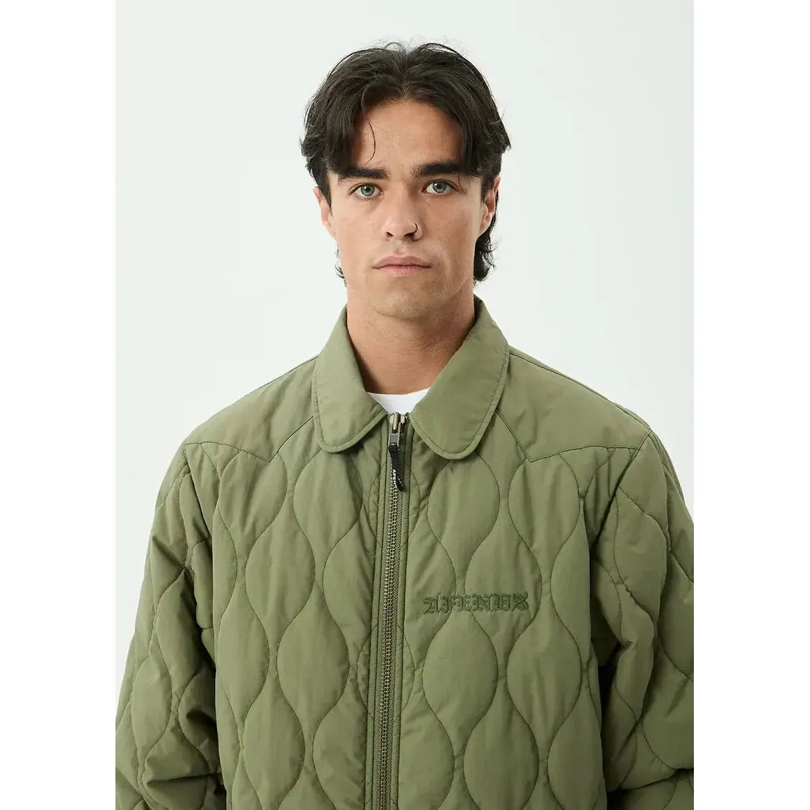 Afends Mellross Recycled Bomber Jacket - Military