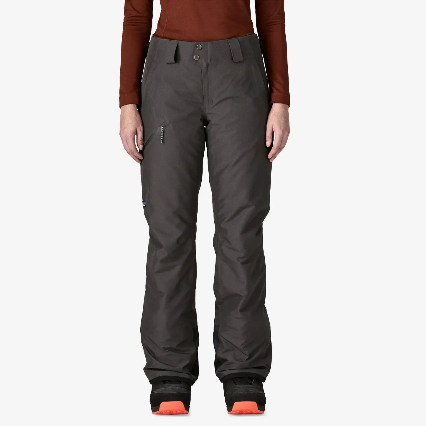 Patagonia Women's Insulated Powder Town Pants in Black — front view