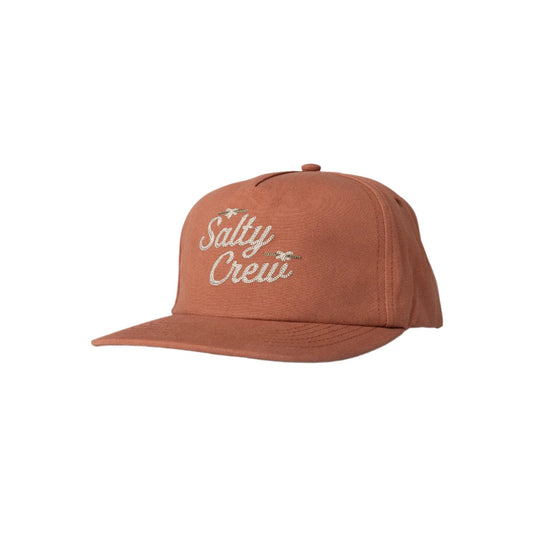 Salty Crew Dockside 5 Panel Hat - Brick Red