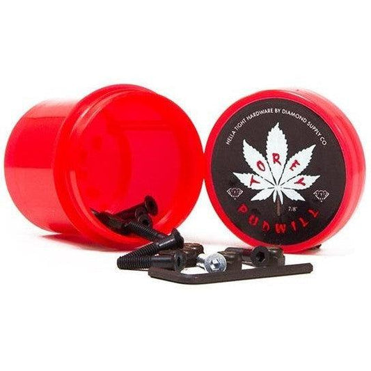 Diamond Torey Pudwill Skateboard Bolts Allen - Red 7/8"