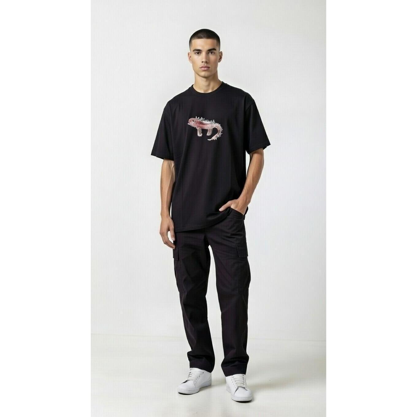 Former Adole Mens T-Shirt - Black hand in pocket 