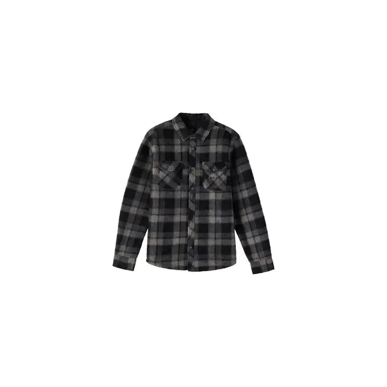 O'Neill Glacier Plaid High Pile Superfleece Jacket - Phantom