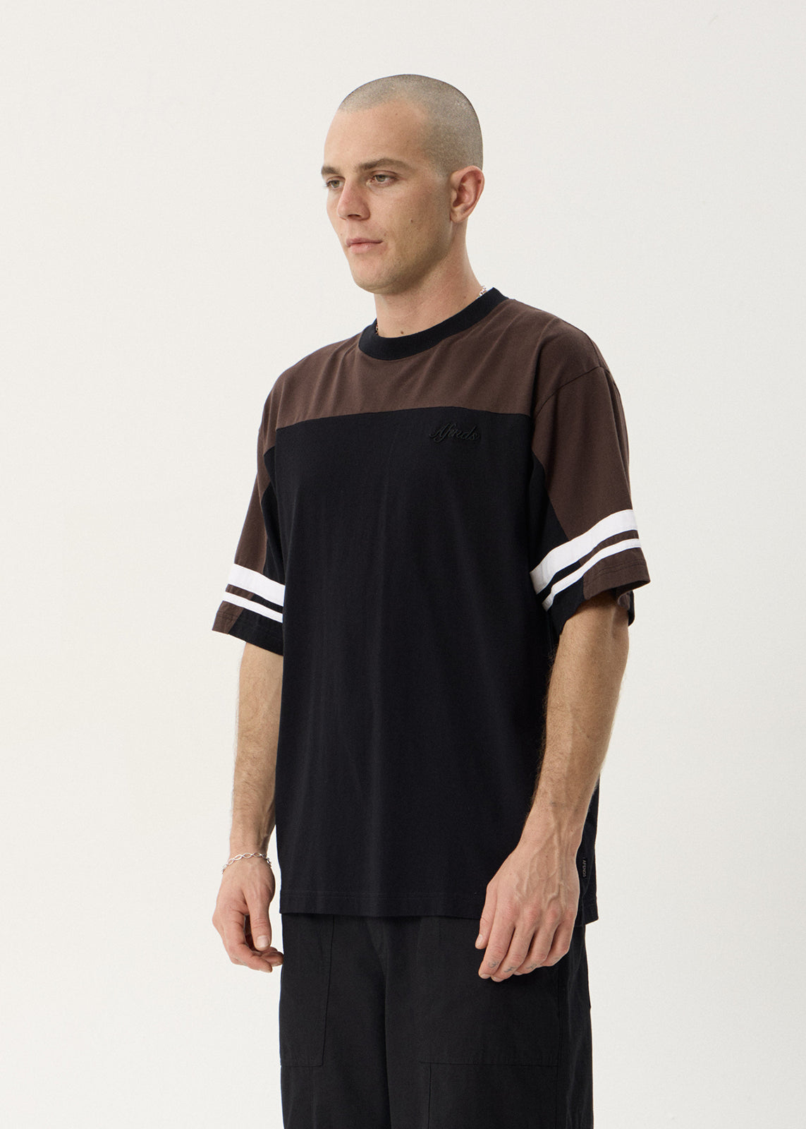 Afends Origin Boxy Vintage Tee Black — side