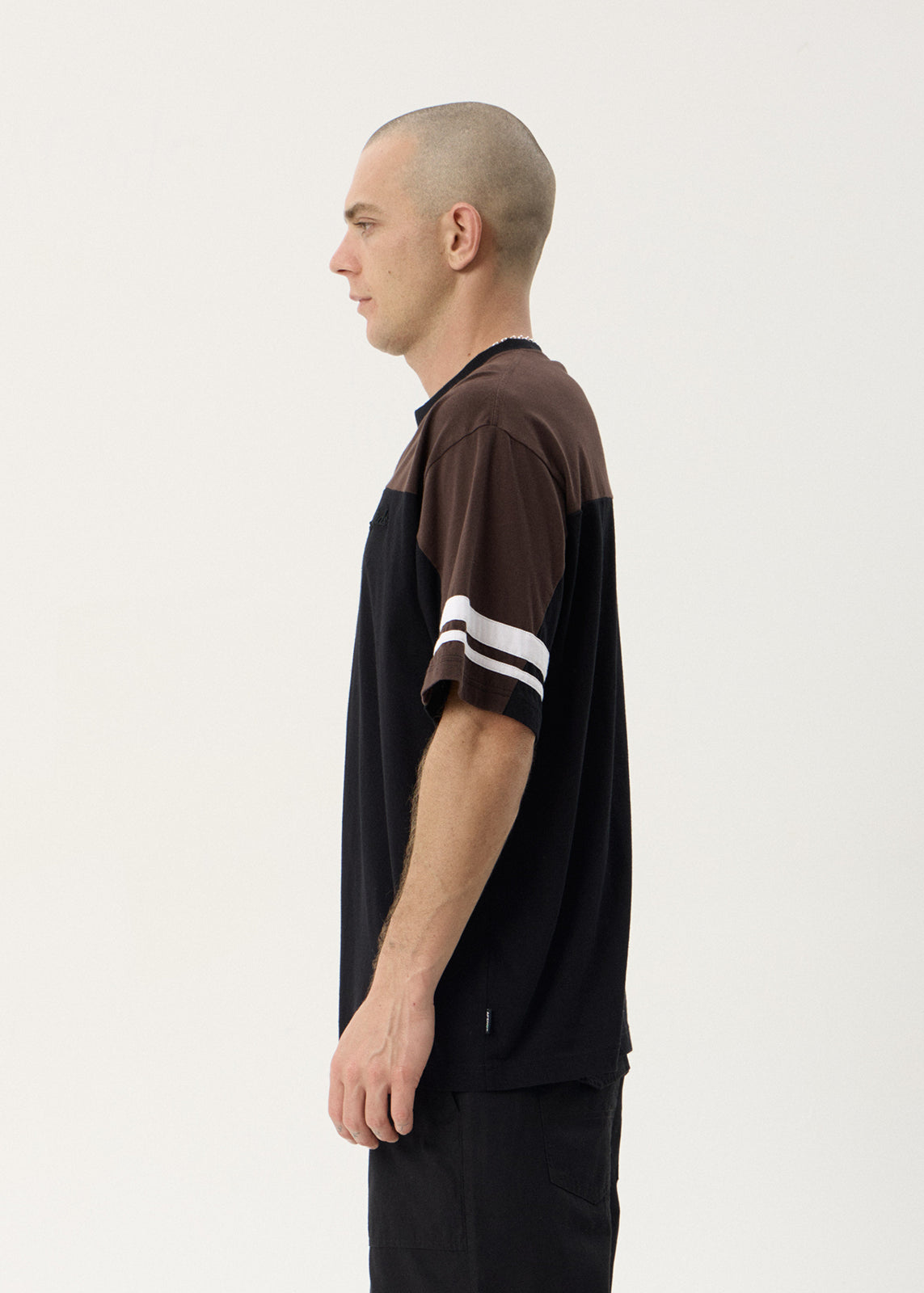 Afends Origin Boxy Vintage Tee Black — back