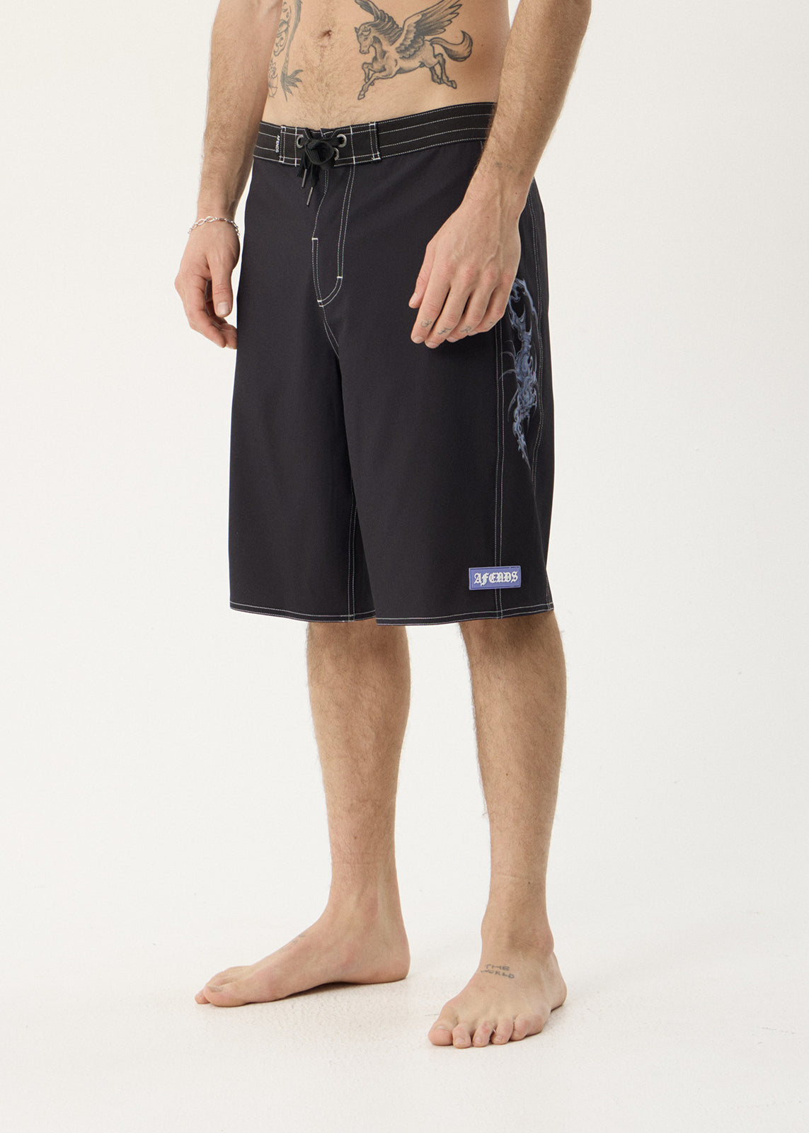 Afends Scorpius Surf Related V2 Boardshort 22" Black — side