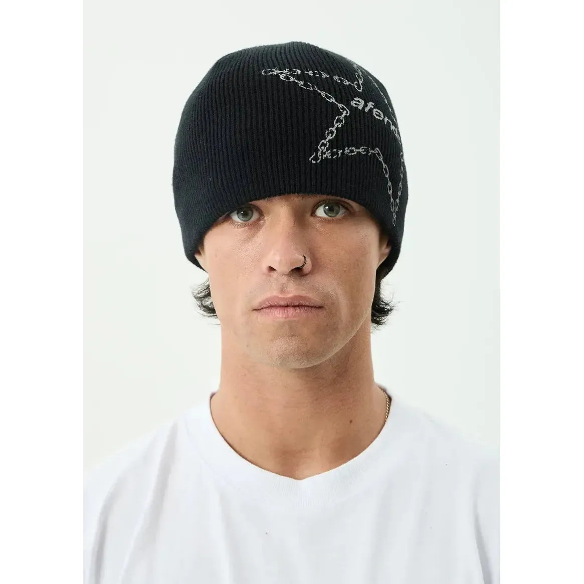 Afends Chains Recycled Beanie - Black