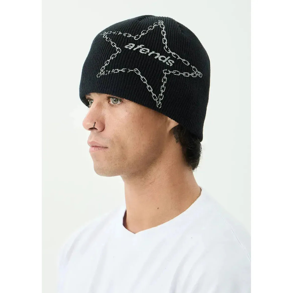 Afends Chains Recycled Beanie - Black