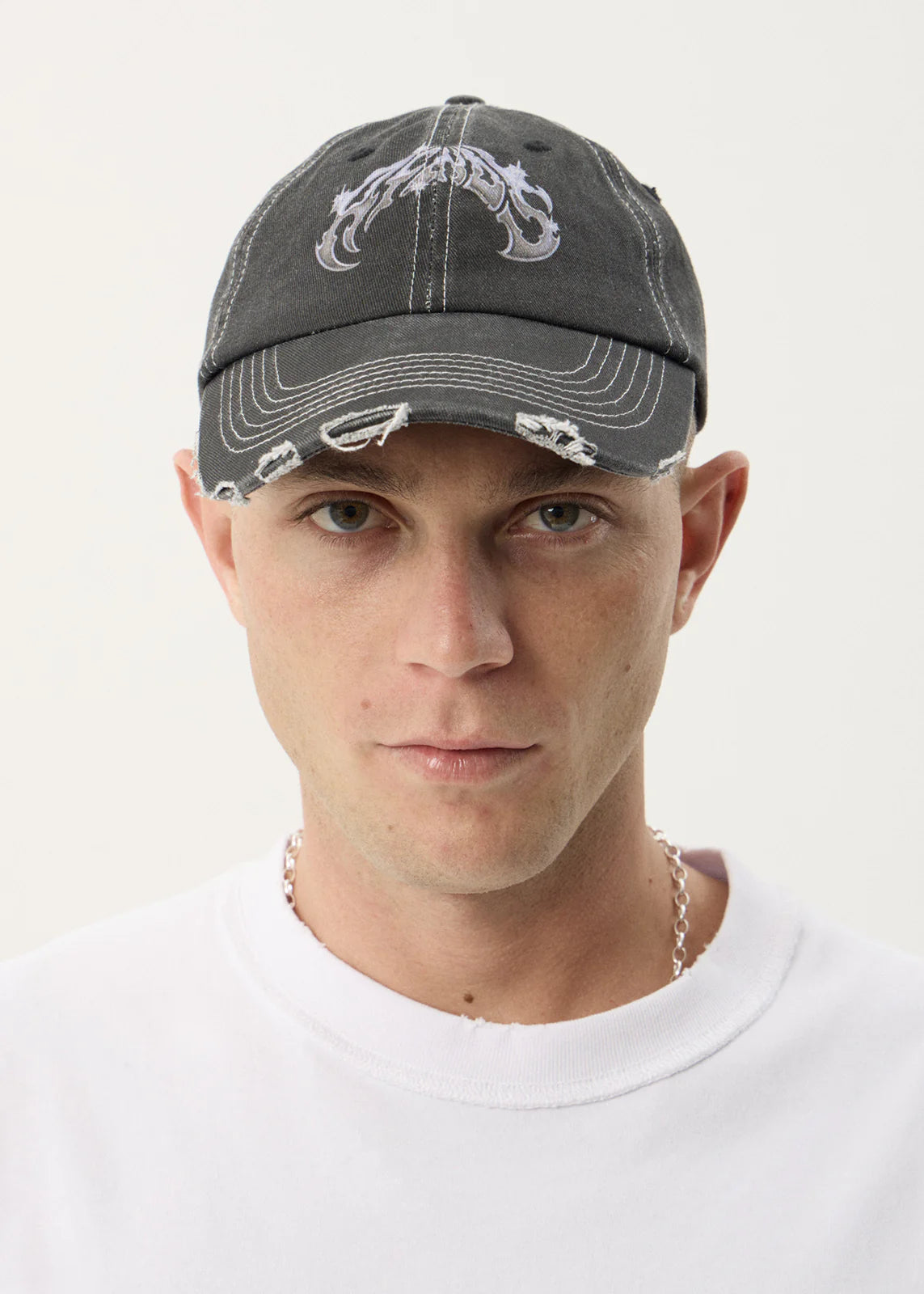 Afends Scorpius Six Panel Cap - Stone Black