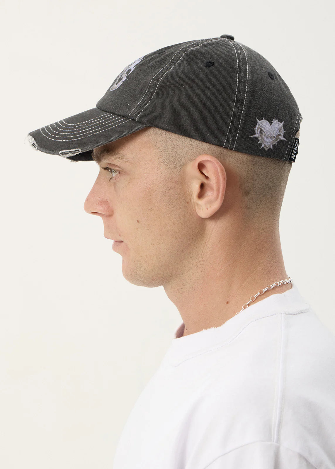 Afends Scorpius Six Panel Cap - Stone Black