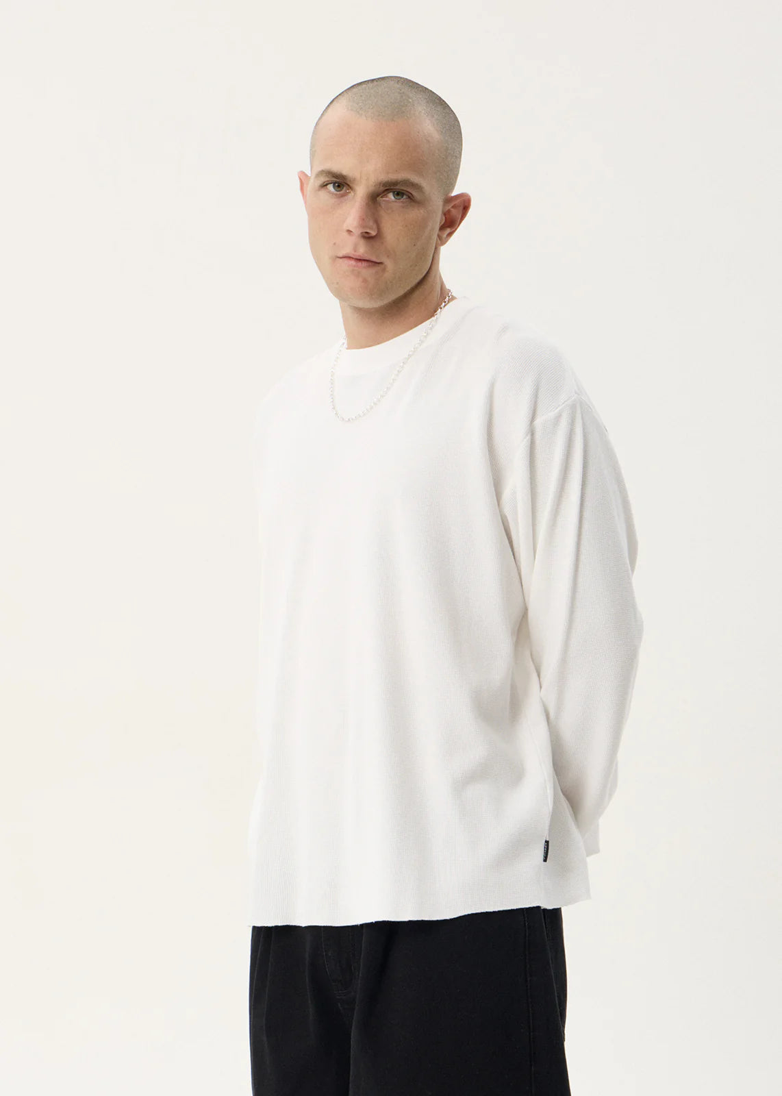 Afends Genesis Boxy Long Sleeve Tee - White