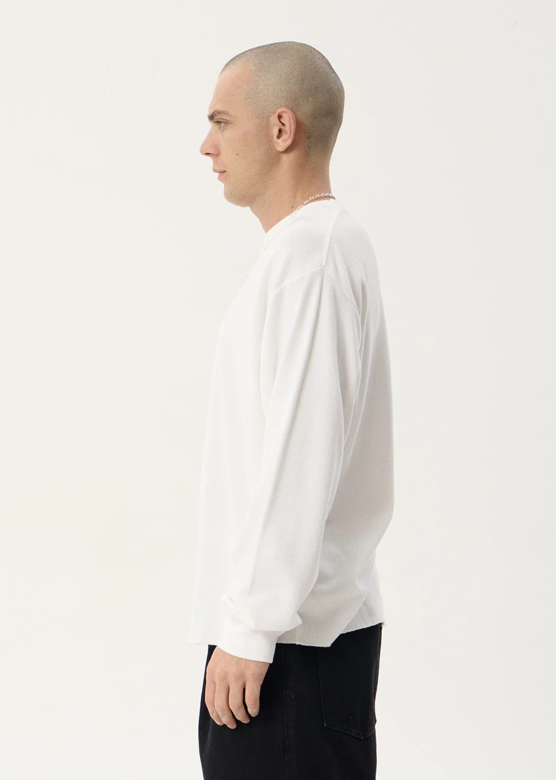 Afends Genesis Boxy Long Sleeve Tee - White