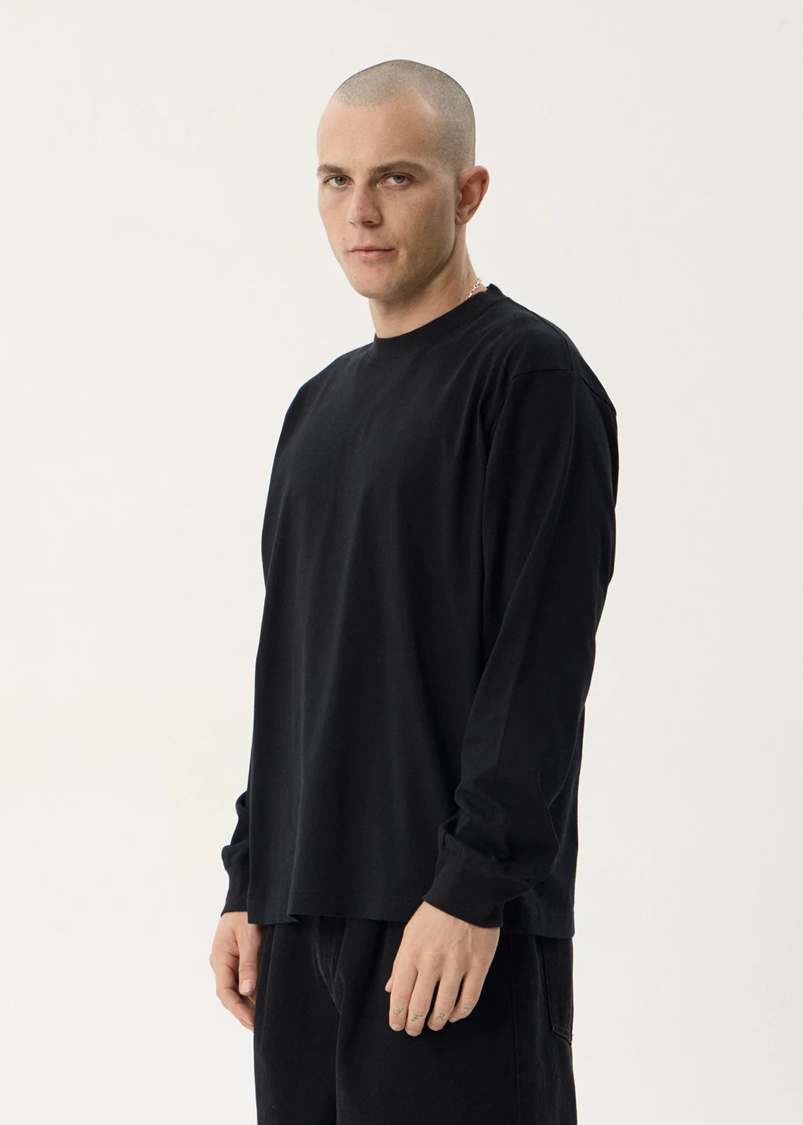 Afends Genesis Boxy Long Sleeve Tee - Black