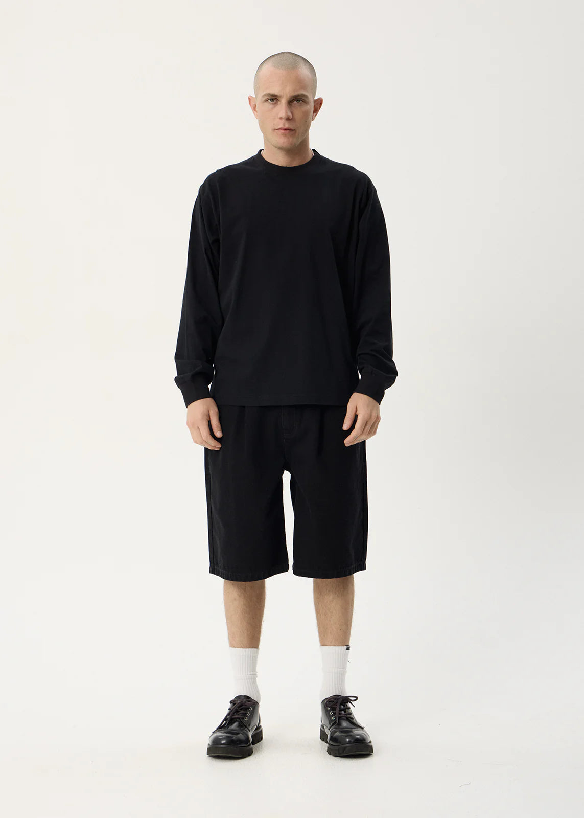 Afends Genesis Boxy Long Sleeve Tee - Black