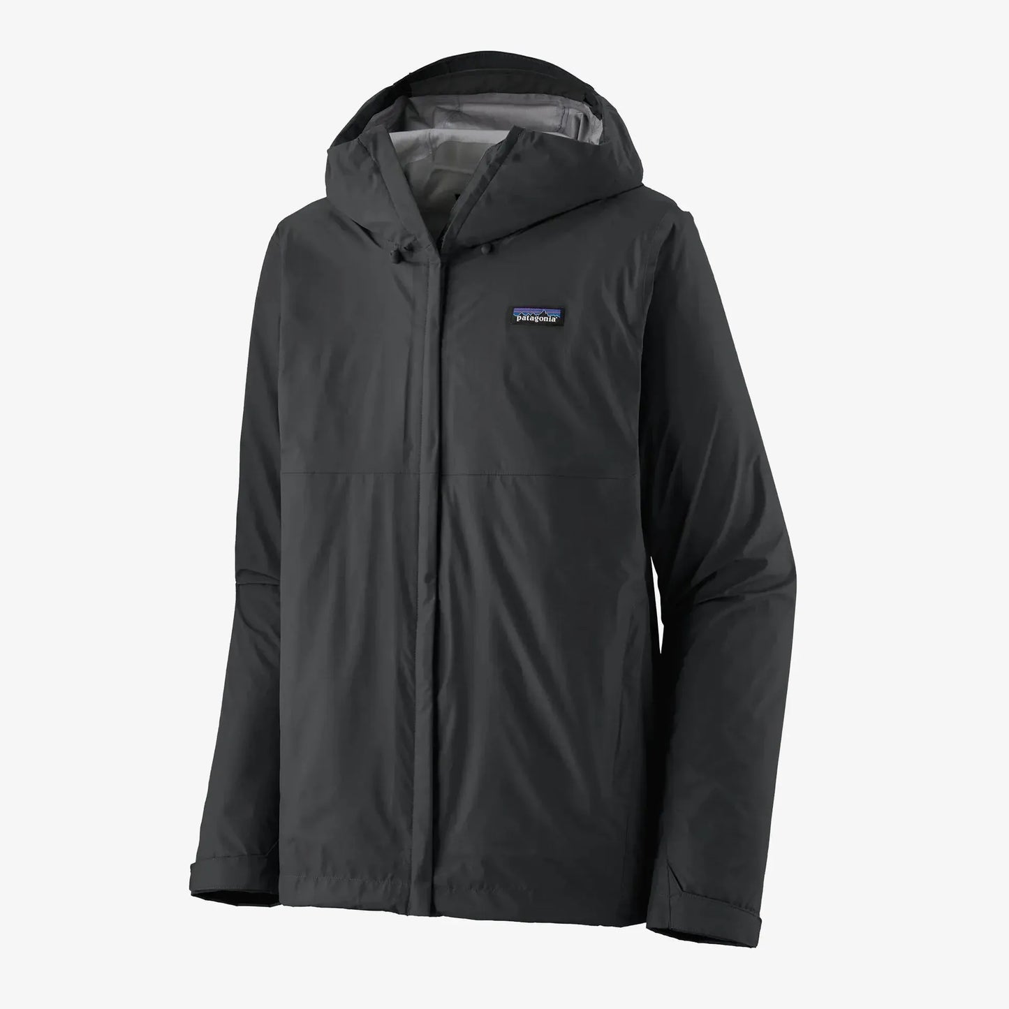 Patagonia Black jacket with a brand logo on a white background