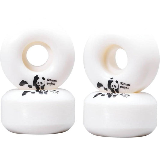 Enjoi Panda 53mm Skateboard Wheels - White