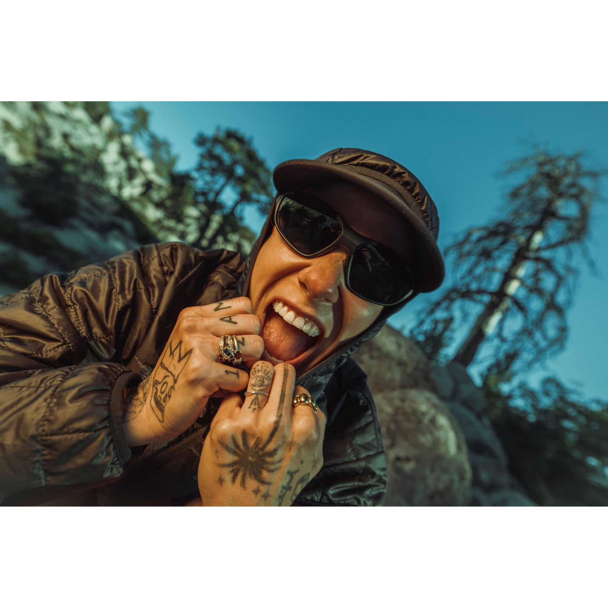 Smith Sliders Sunglasses Matte Olive Oil - Lifestyle 1