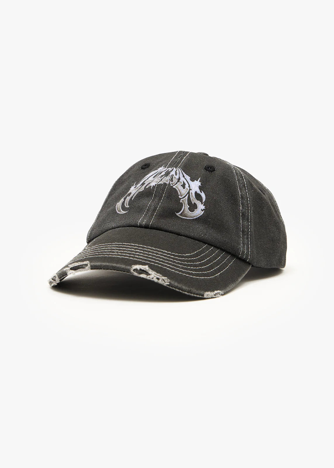 Afends Scorpius Six Panel Cap - Stone Black