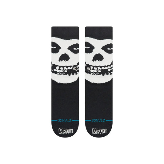 Stance Misfits Beware Crew Socks - Black - Welcome Boardstore