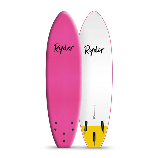 Ryder Apprentice 6FT Foam Surfboard - Pink/White