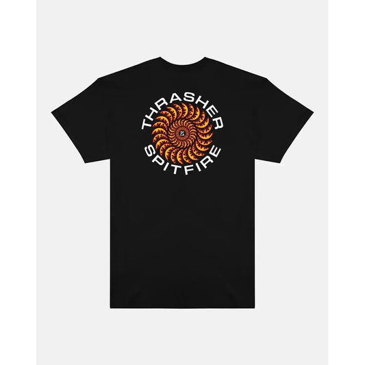 Thrasher x Spitfire - Classic Swirl Tee - Black