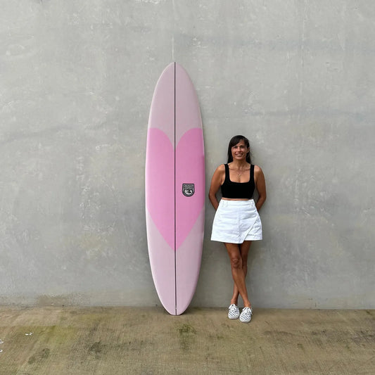 Ocean and Earth She C-Army KK Mid 7'0" Epoxy Soft Board - Pink
