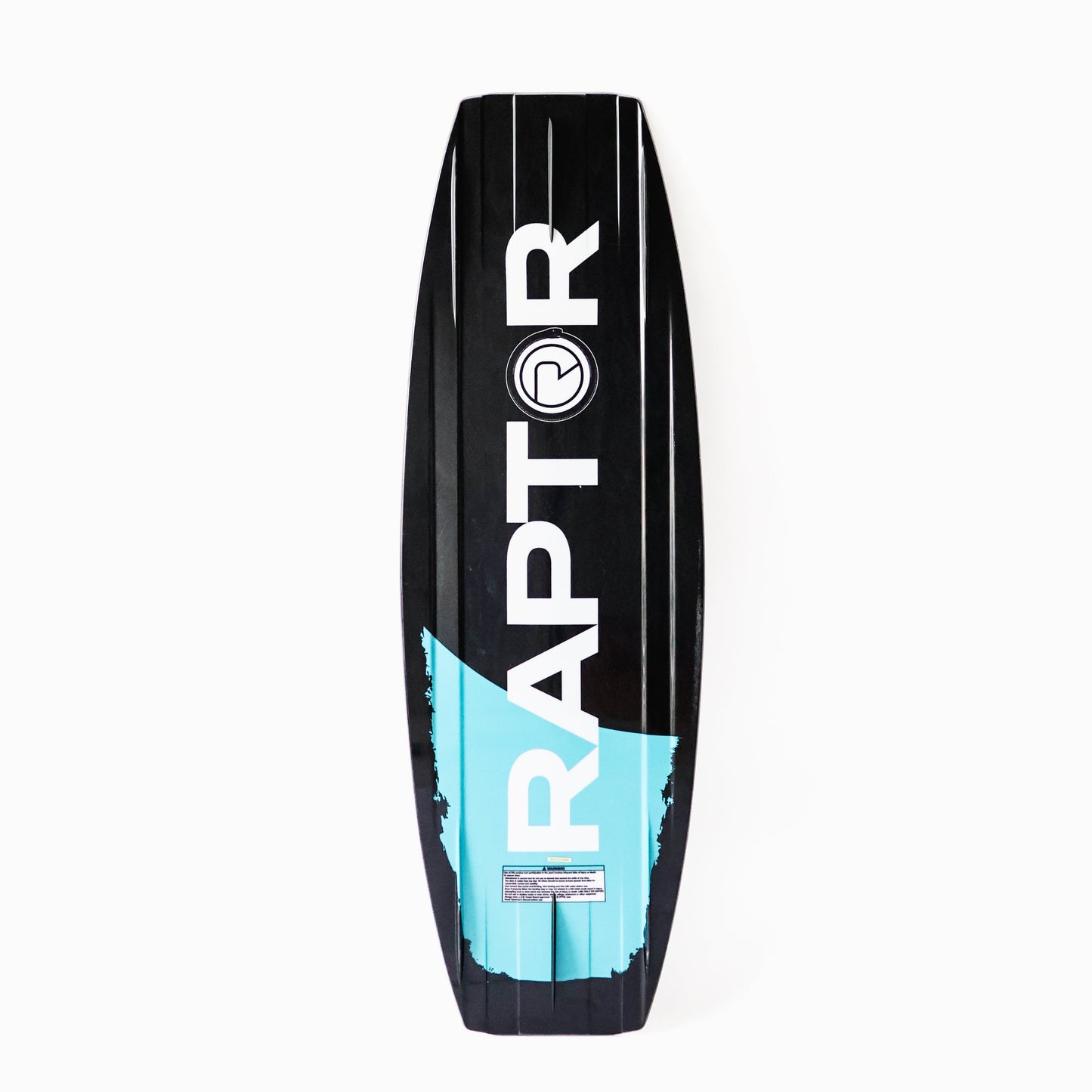 2027 Raptor Darkside Wakeboard — base with moulded side fins and removable centre fin